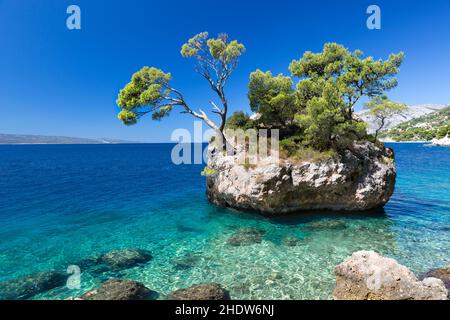 makarska riviera, kamen brela, brela-stein, makarska rivieras Stockfoto