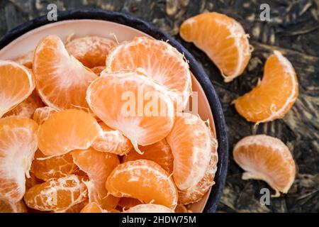 Tropische Früchte, Tandarine, tropische Früchte, Mandarinen Stockfoto
