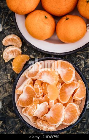 Tandarine, Clementine, Mandarinen, Clementinen Stockfoto