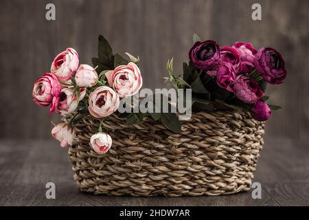 rosen, Arrangement, Plastikblume, Rose, Arrangements, Plastikblumen Stockfoto