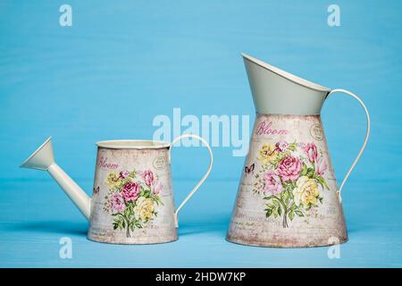 Krug, Gießkanne, Krüge, Gießkannen Stockfoto