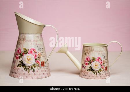 Krug, Gießkanne, Landhausstil, Krüge, Gießkannen, Länderstil Stockfoto