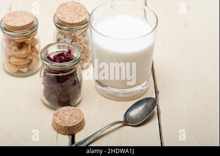 Gewürze und Zutaten, Müsli, Gewürze und Zutaten, Müsli Stockfoto