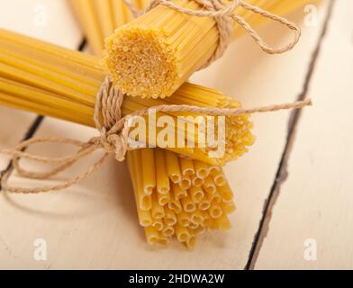 Pasta, Nudelsorten, Nudeln, Nudelgerichte, Nudelsorten, Nudelauswahl Stockfoto