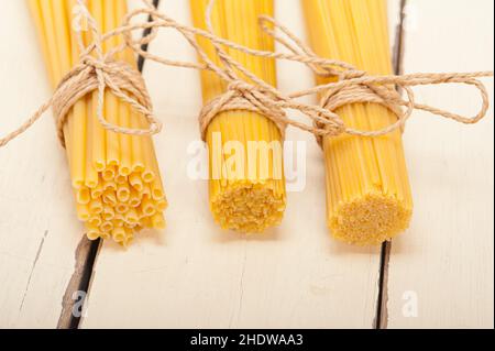 Pasta, Nudelsorten, Nudeln, Nudelgerichte, Nudelsorten, Nudelauswahl Stockfoto