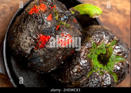 Gerillt, Paprika, Rillen, Paprika Stockfoto