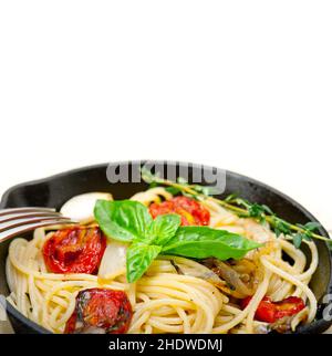 Spaghetti, vegetarisch, Nudelgericht, Spaghetti, Vegetarier, Nudelgerichte Stockfoto