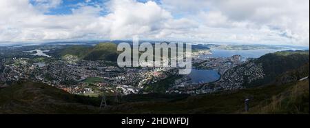 Blick auf die Stadt, bergen, Blick auf die Stadt, bergens, Rettung, Bergung Stockfoto