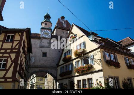 Altstadt, Mittelalter, rothenburg ob der tauber, Altstadt, Mittelalter, rothenburg ob der taubers Stockfoto