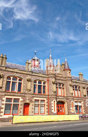 Rathaus von Stornoway, South Beach, Stornoway, Isle of Lewis, Äußere Hebriden, Schottland, Vereinigtes Königreich - 11th. August 2012 Stockfoto