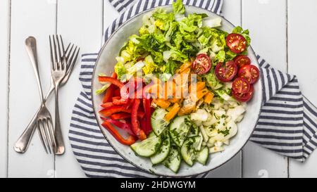 Gesunde Ernährung, Salat, Salatmischung, gesunde, gesunde Ernährung, Fettarm, Salate, Salatmixes Stockfoto