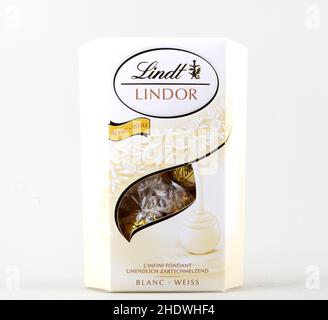 Schokoladenkugel, lindt & sprüngli, Schokoladenkugeln Stockfoto