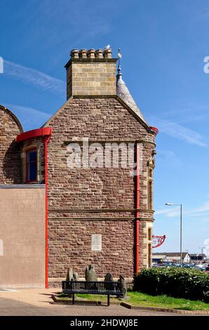 Rathaus von Stornoway, South Beach, Stornoway, Isle of Lewis, Äußere Hebriden, Schottland, Vereinigtes Königreich - 11th. August 2012 Stockfoto