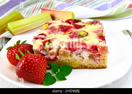 Stück Kuchen, hausgemachte, Stück Kuchen, hausgemachte Maden Stockfoto