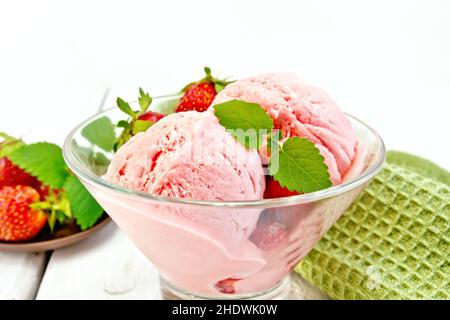 Schaufel, Erdbeereis, Schaufeln, Eis, Eiscreme, Eiscreme, Erdbeereis Stockfoto