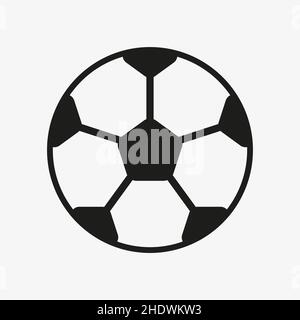 Einfaches Vektorsymbol eines Fußballs Stock Vektor