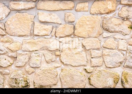 Steinmauer, Stein, Sandsteinmauer, Steinmauern, Steine, Sandsteinwände Stockfoto