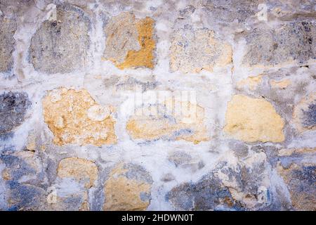 Verwittert, Steinmauer, Weide, Steinwände Stockfoto