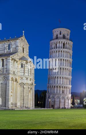 pisa, schiefer Turm, Pisas, schiefe Türme Stockfoto