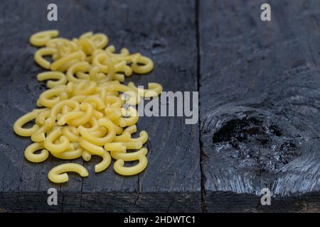 Nudelsorten, Gobbetti, Noddle-Sorten, Nudelsorten, Nudelgerichte Stockfoto