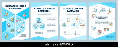 Vorlage für die Broschüre zur Klimakampagne Stock Vektor