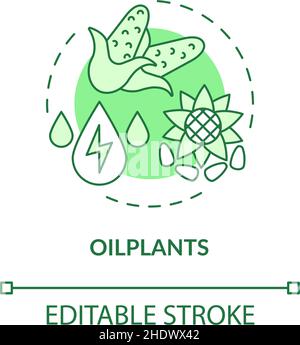 Symbol für das grüne Konzept von Oilplants Stock Vektor