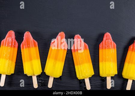 Eis, Wassereis, aromatisiertes Eis, Eis, Wassereis, Aromatisierte Eis Stockfoto