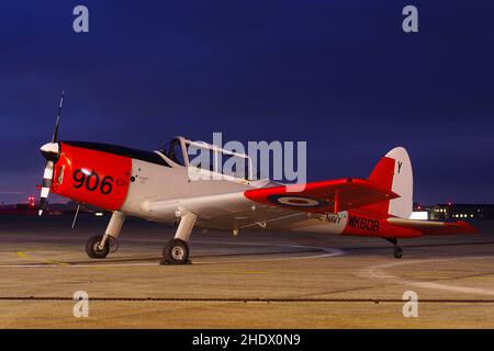 DHC Chipmunk T10, WK608, Navy Wings, RNAS Yeovilton, Stockfoto