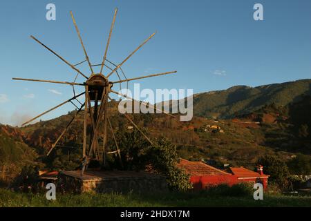 Windmühle, la palma, Windmühlen, la palmas Stockfoto