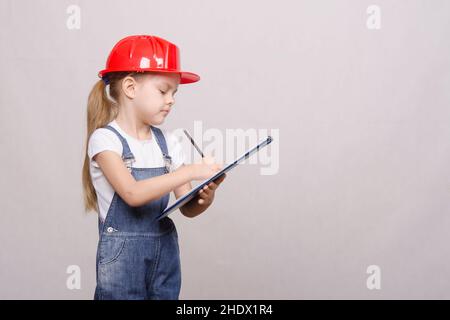 Mädchen, Ingenieur, Traumjob, Mädchen, Ingenieure Stockfoto