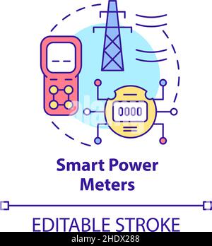 Symbol für das Konzept der intelligenten Leistungsmesser Stock Vektor