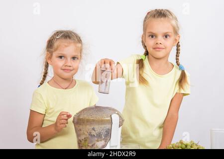 Frisch gepresst, Entsafter, Entsafter, frisch gequetscht, Entsafter Stockfoto