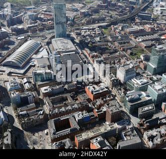 Luftaufnahme der Innenstadt von Manchester Stockfoto