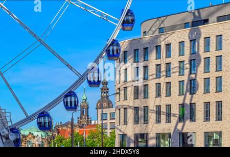 riesenrad, dresden, Riesenräder, dresdens Stockfoto