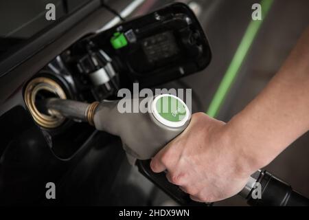 Diesel, Benzin, Betankung, Diesel, Benzin Stockfoto