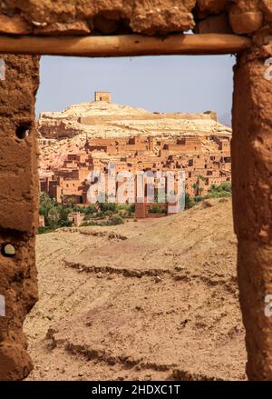 adobe, marokko, Aït ben haddou, Adobes, marokkaner, Aït-ben-Haddous Stockfoto