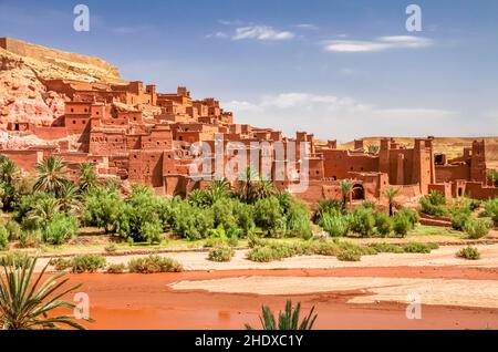 adobe, marokko, Aït ben haddou, Adobes, marokkaner, Aït-ben-Haddous Stockfoto