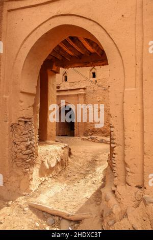 Passage, adobe, traditionelle Architektur, Passagen, Adobes Stockfoto