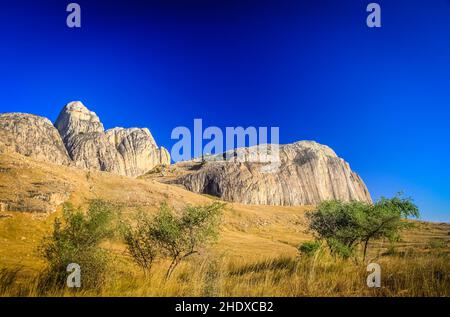 Bergkette, Andringitra Massiv , Bergketten Stockfoto