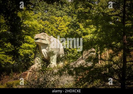 Themenpark, Dinosaurier, Themenparks, Dinosaurier Stockfoto