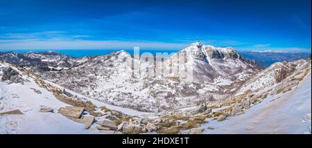 Gebirge, montenegro, Lovcen Nationalpark, Bergketten, Montenegros Stockfoto