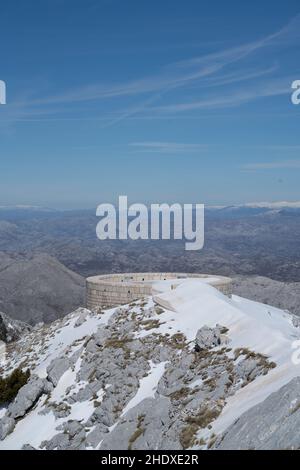 lovcen, Mausoleum von Njegos Stockfoto