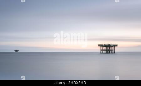 Sizewell Kraftwerk Meer Pumpen Suffolk Küste Stockfoto