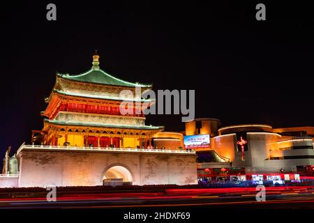 Glockenturm, xi’an Stockfoto