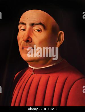 Porträt eines Mannes 1476 Antonello da Messina (1430–1479) Italienisch, Italien, Porträt eines Mannes (Trivulzio-Porträt) Stockfoto