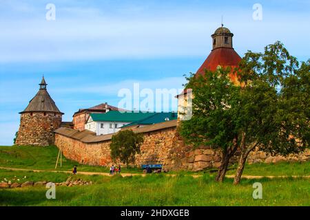 Kloster Solovetsky, Solowetski-Inseln Stockfoto