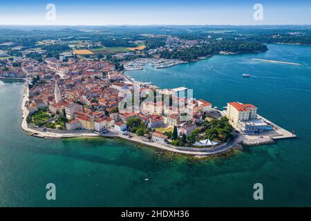 Poreč aus der Luft Stockfoto