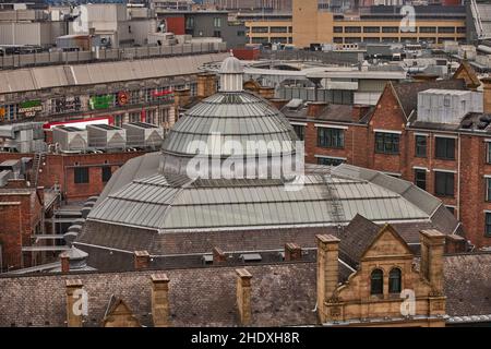 Manchester City Centre Corn Exchange Dome Dachterrasse Stockfoto