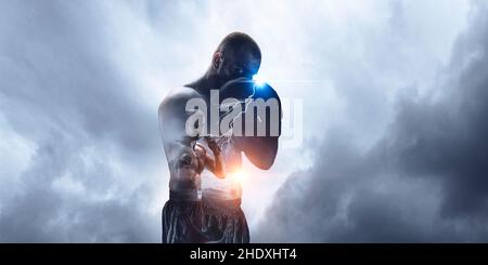 Stärke, Boxer, kampfbereit, Kräfte, Boxer, Kampfreien Stockfoto