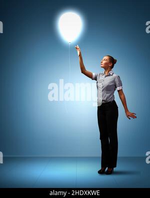 Ballon, Ideen, Ideen, Ballons, Brainstorming Stockfoto